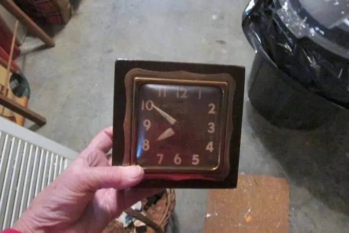 vintage clock from Goodwill