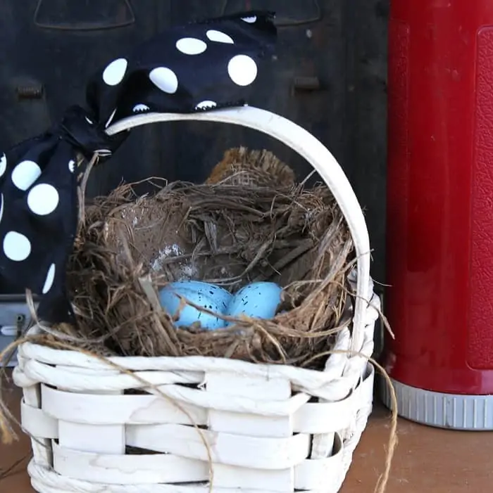 Bird Nest In A Basket Idea