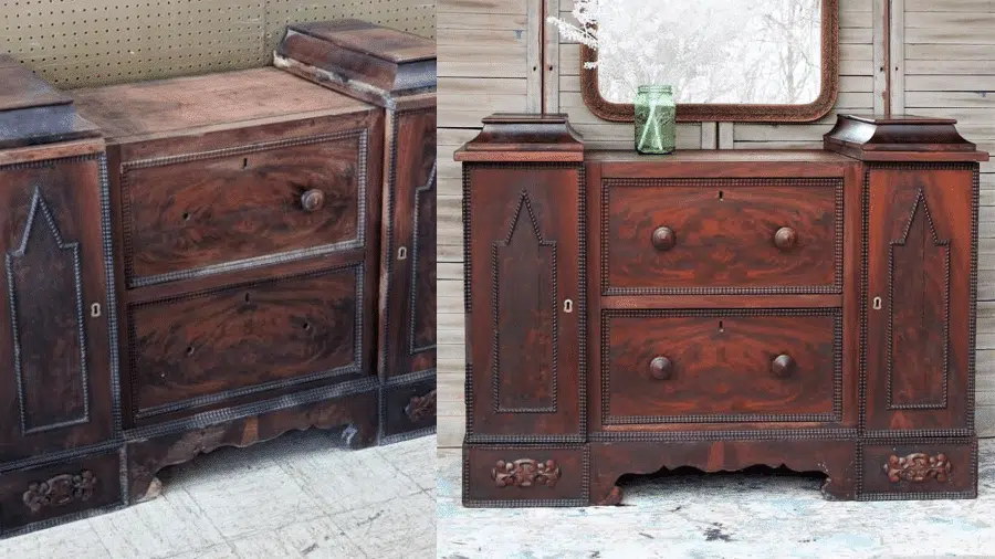 before and after antique dresser