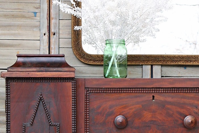 walnut wood antqiue Empire style dresser