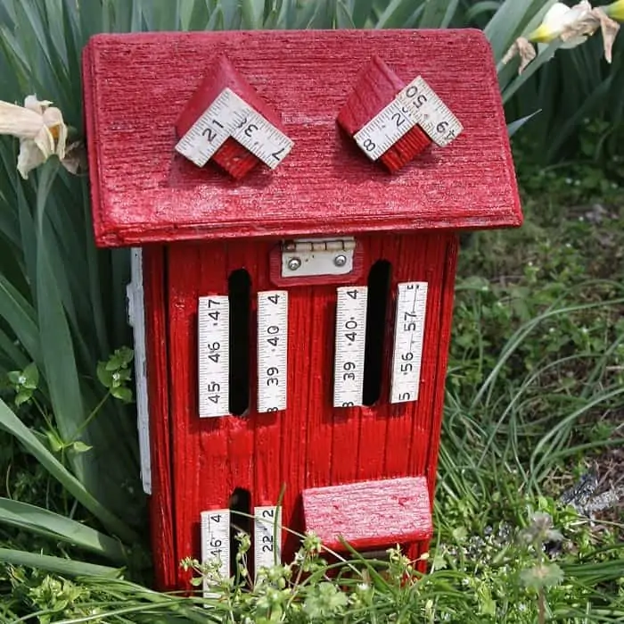 DIY painted wood butterfly house for the garden)