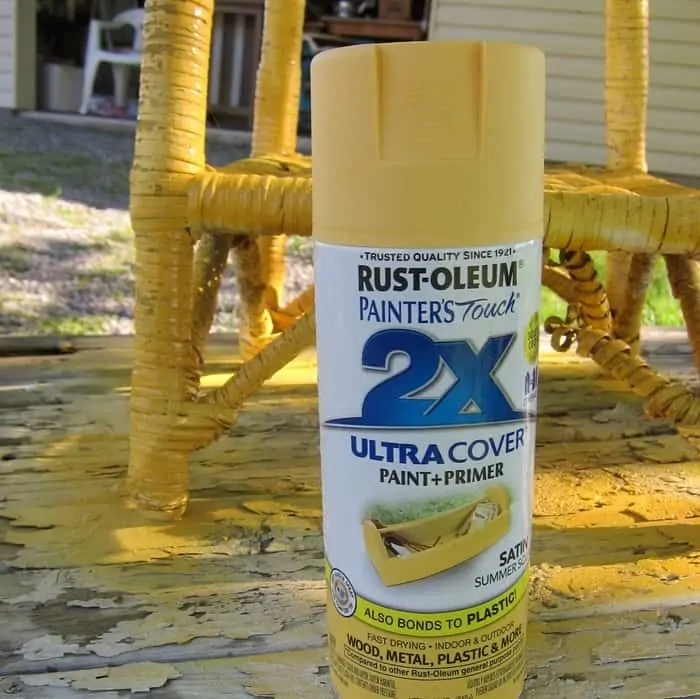 Rustoleum Spray Paint Color Summer Squash for painting wicker
