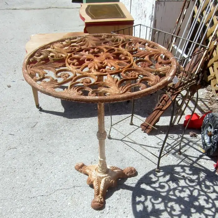 Rusty Wrought Iron Table Junk Find And New Projects