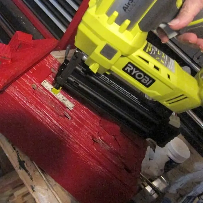 using a Ryobi nail gun to make DIY projects