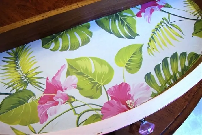 how to line furniture drawers with pretty paper