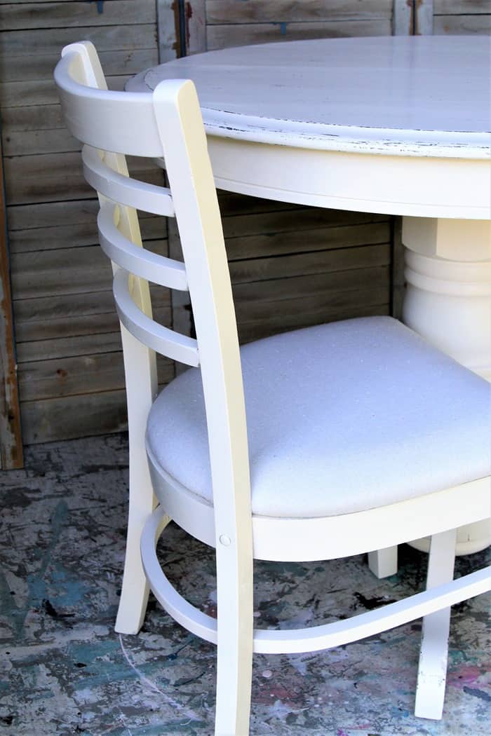 paint dining table chairs white