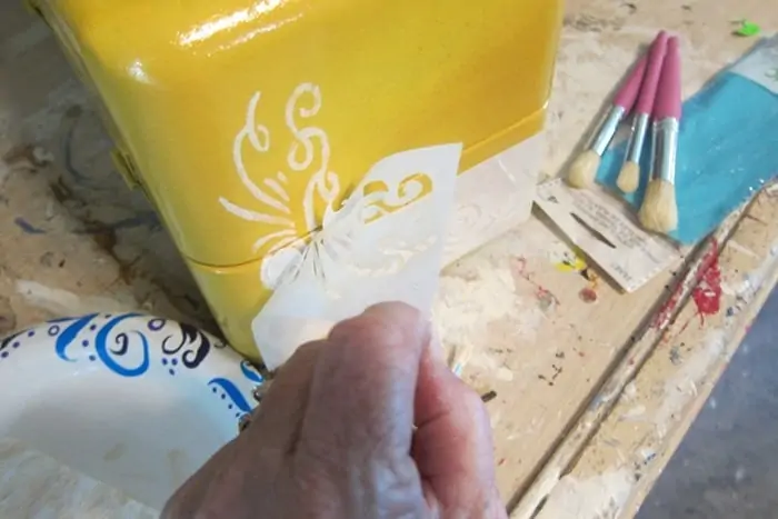 how to stencil with adhesive back stencils
