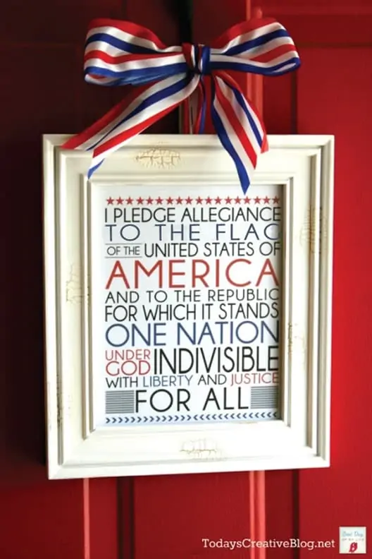 DIY Door Decor: Patriotic Theme Red White And Blue Ideas