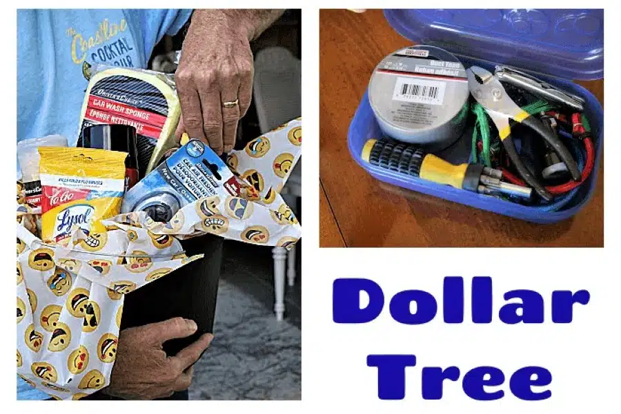 dollar tree gift basket for car geeks