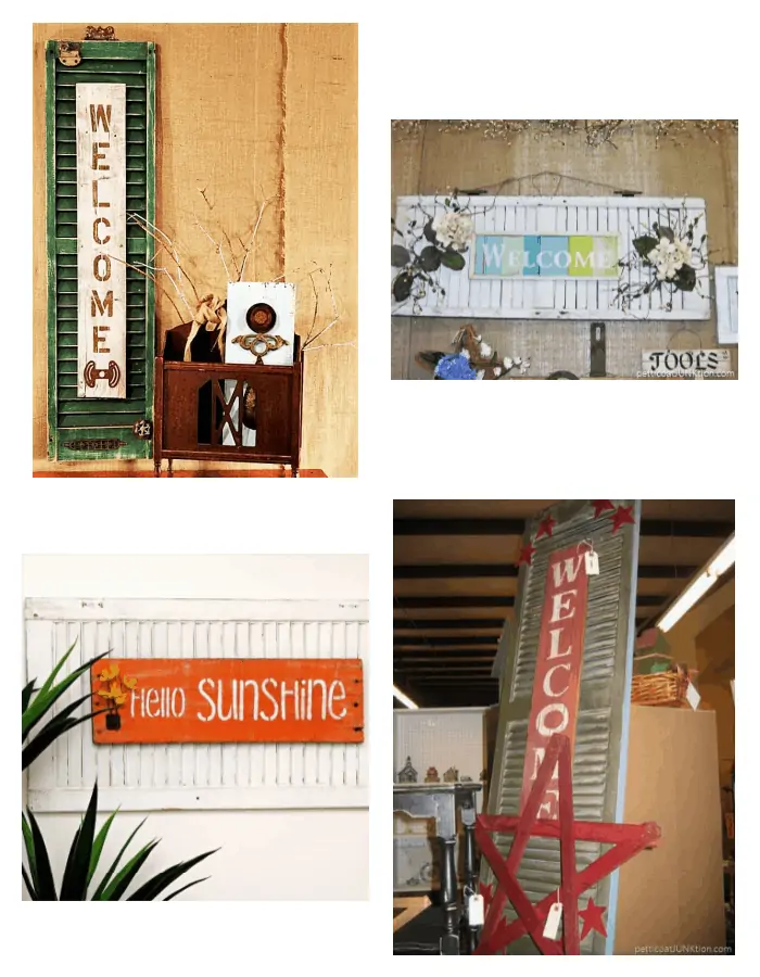 how to make shutter signs using reclaimed wood shutters