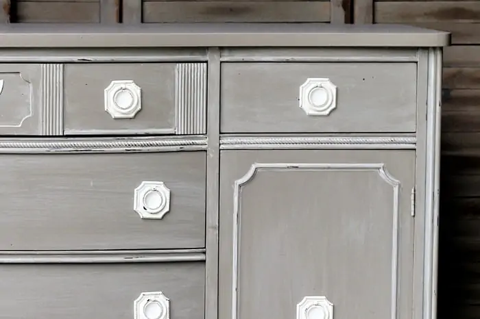 how to paint furniture with chalky type paint and then white wash the paint