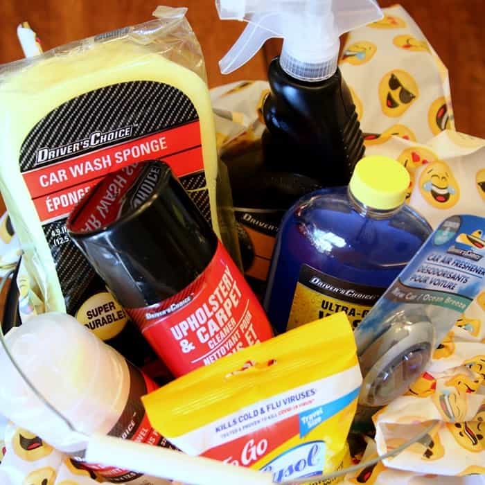 make gift baskets for Dads and grads from Dollar Tree items