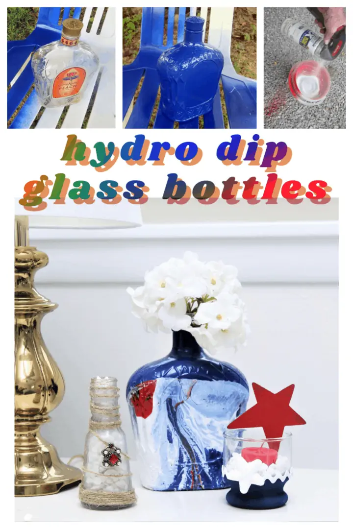 hydro dip spray paint technique using recycled bottles