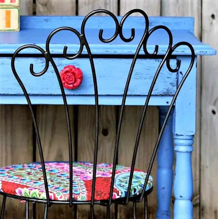 painted chair and desk