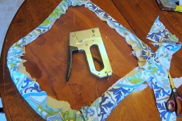 recover an old dining room chair seat