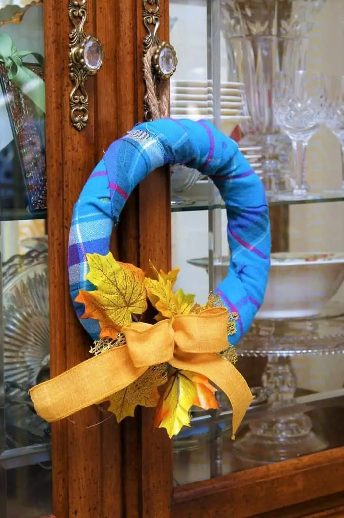 How to Make A Flannel Wrapped Fall wreath