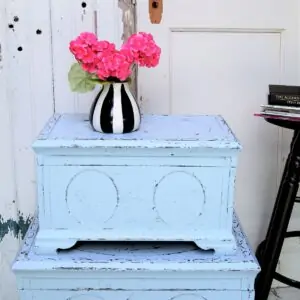 Make painted furniture look distressed without sanding