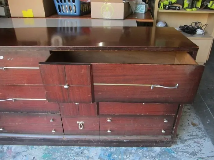 drawers on mid century modern dresser