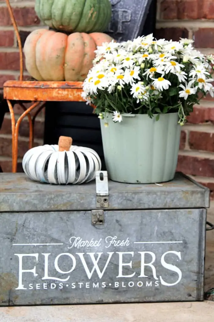 how to decorate flower containers with Chalk Couture transfers