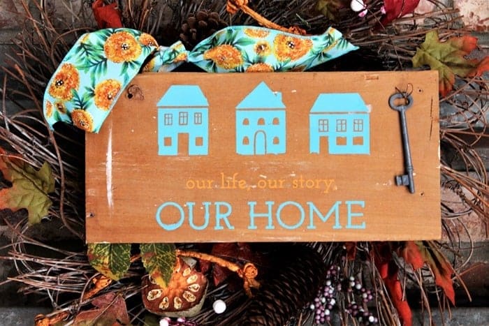rustic our home wall sign made with a Chalk Couture Transfer (2)