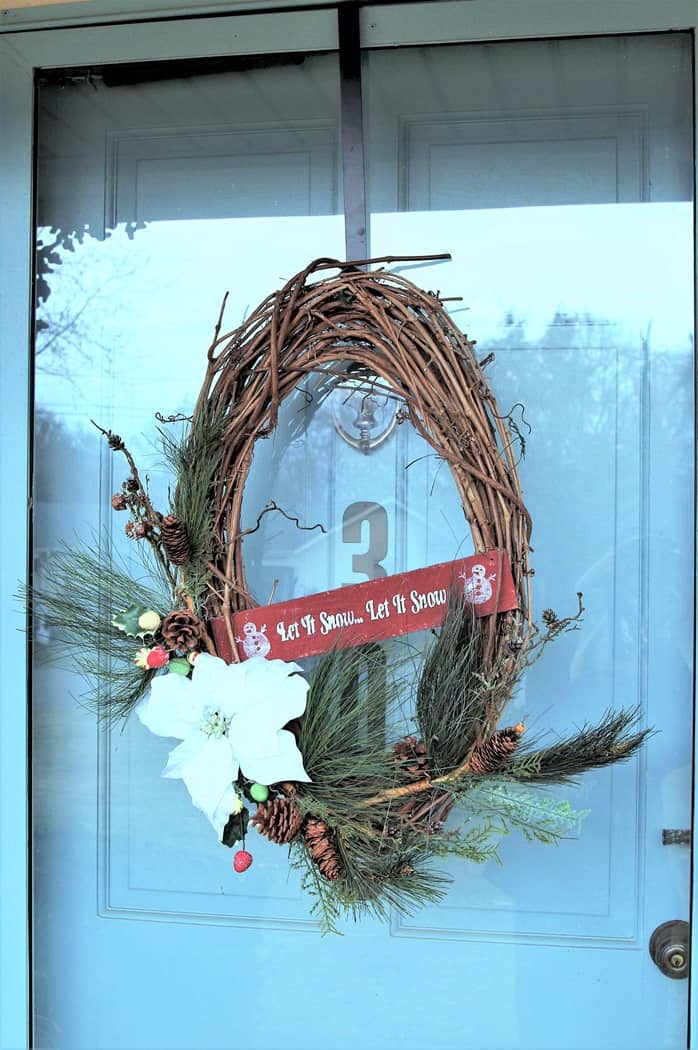 how to put together a grapevine Christmas wreath