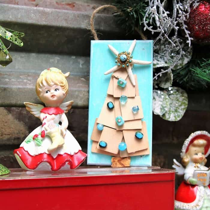 Make A Coastal Christmas Tree Sign With Wood And Beads