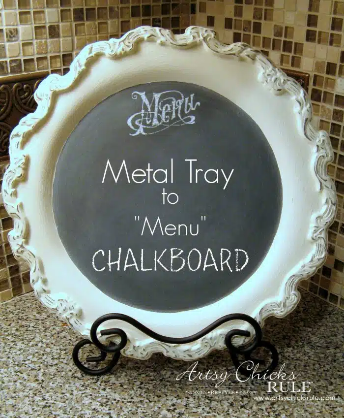 painted silver plate tray from Artsy Chicks Rule