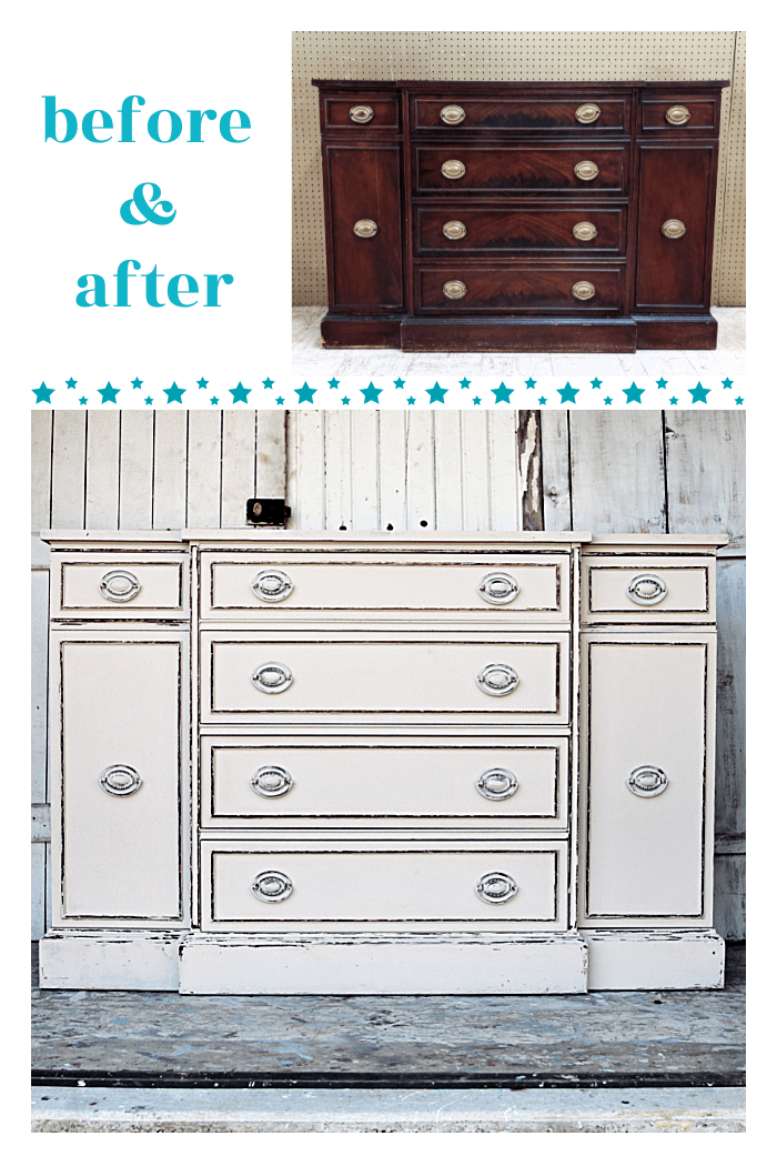 before and after furniture makeover