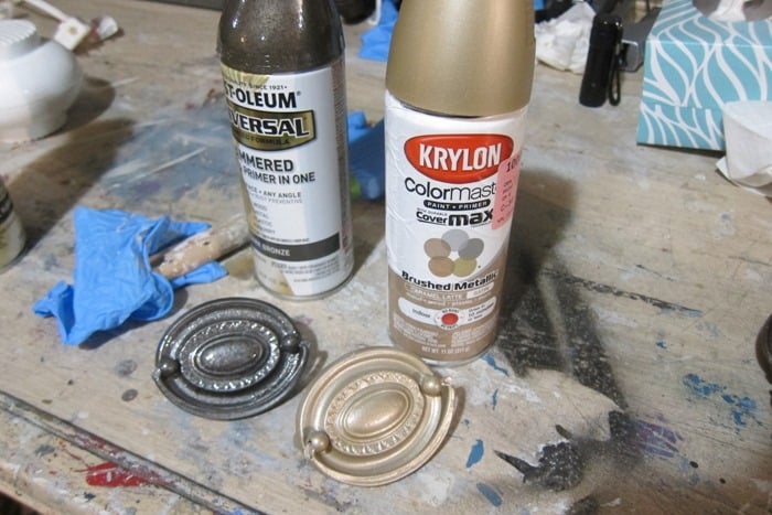 trying colors of spray paint