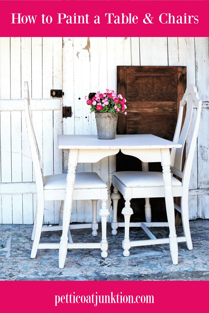 How to paint a table and chairs by Petticoat Junktion