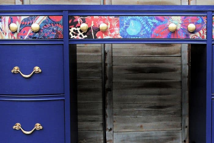 Paint a desk and add rub on transfers to the drawers 