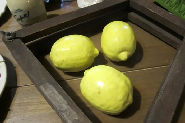 glass lemons to decorate