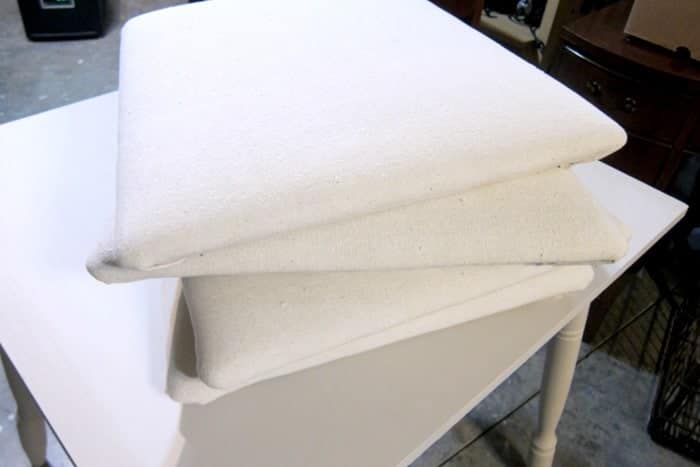 recover dining chairs with white drop cloths