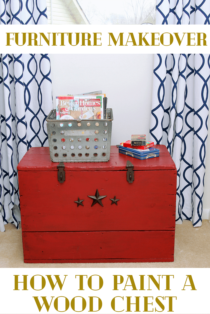 how to paint an old wood chest
