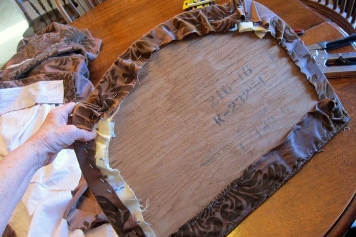 how to re-cover a stool seat