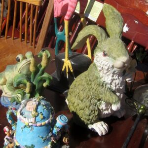 spring decor from the junk shop, bunny rabbit