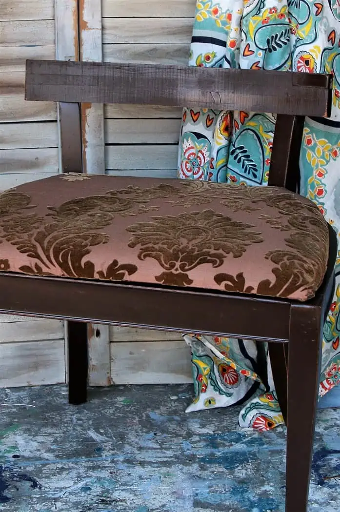Redo A Wood Vanity Stool With Spray Paint And Fabric