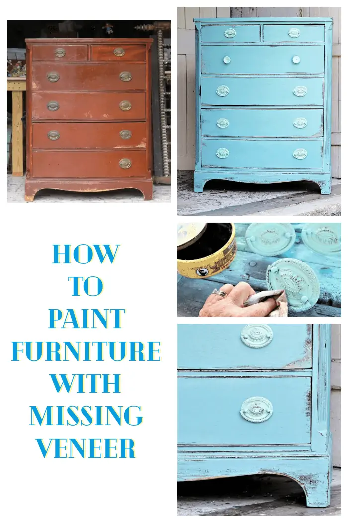 the best way to paint furniture with missing veneer