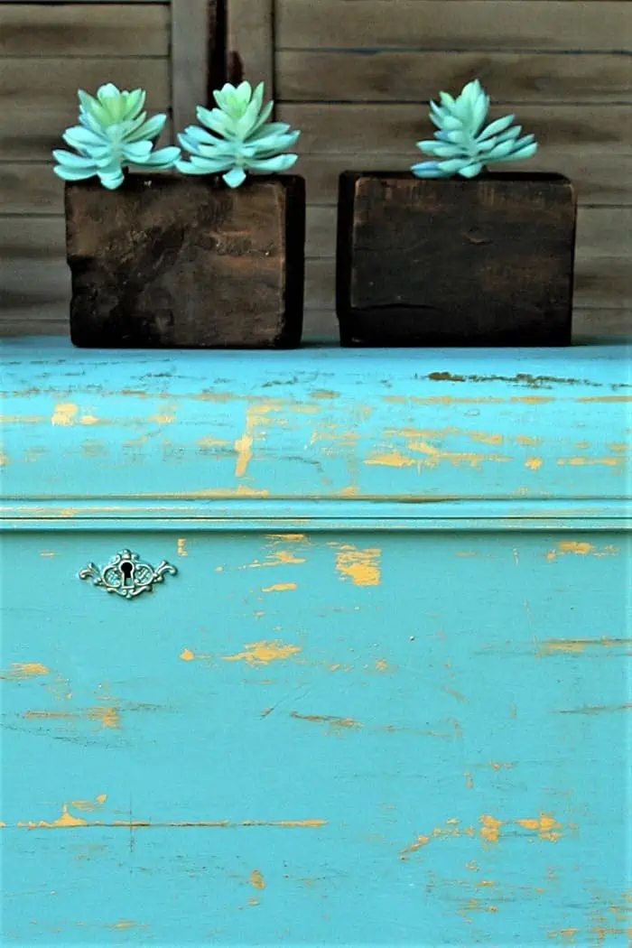 add metallic accents to painted furniture