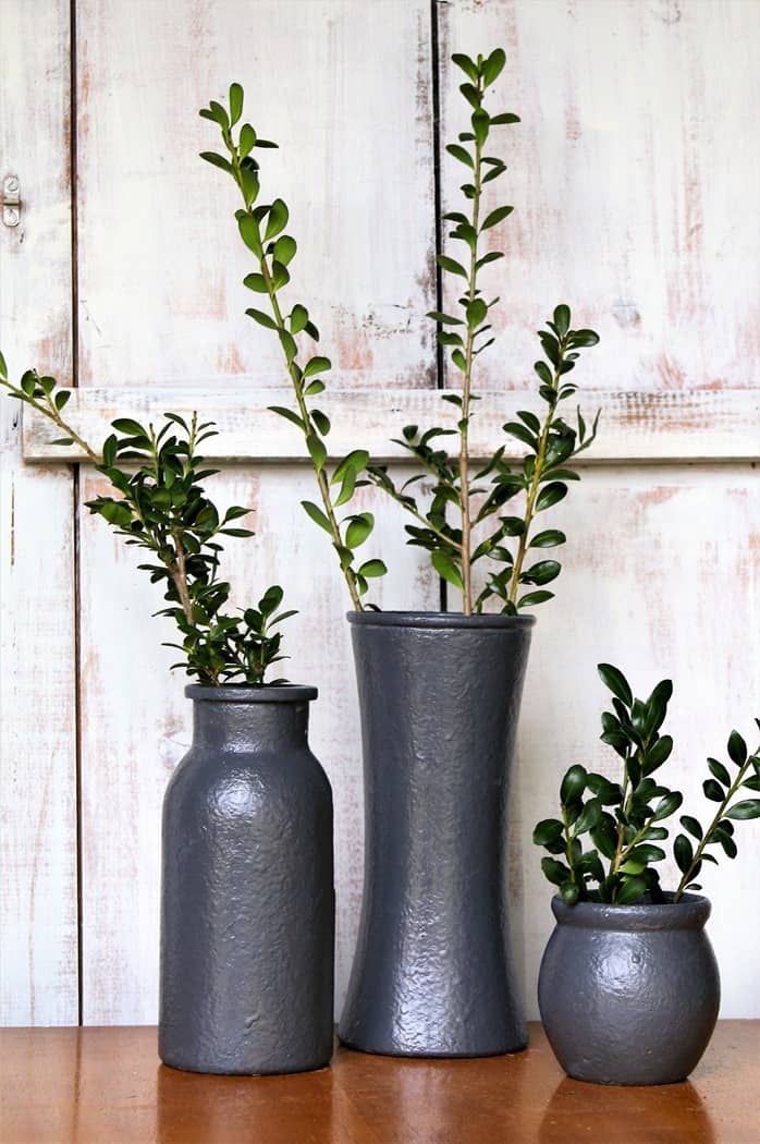 diy glossy or shiny textured vases
