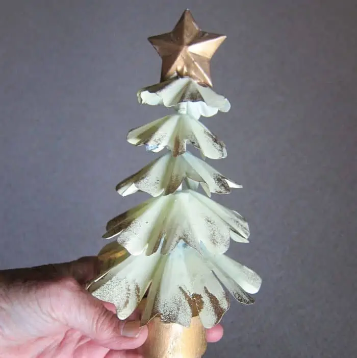 small metal Christmas tree