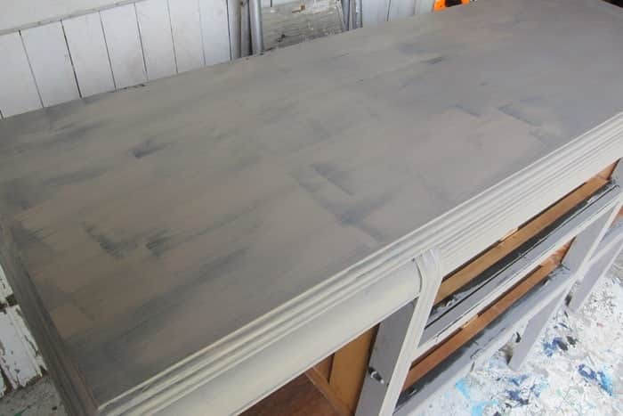 first coat of paint on furniture