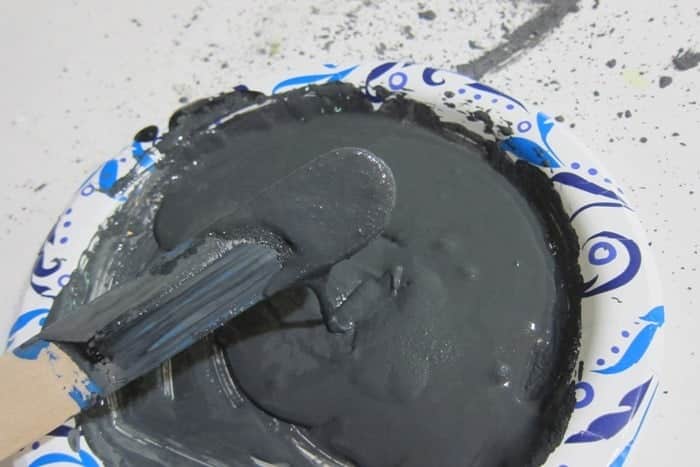how to paint a plastic flower pot to look like gray granite (5)