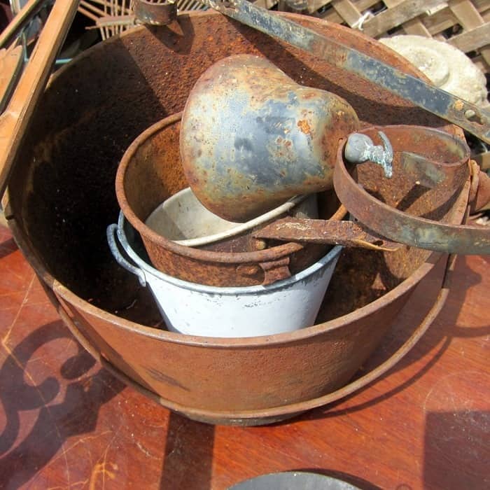 rusty flower pots