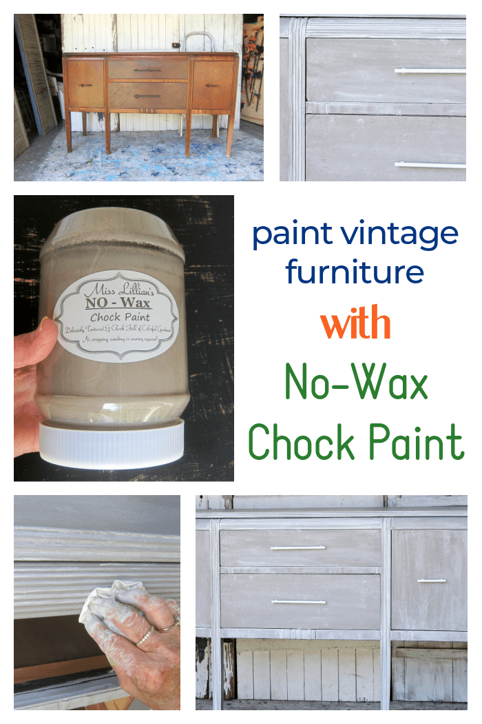 paint vintage furniture with no-wax chock paint
