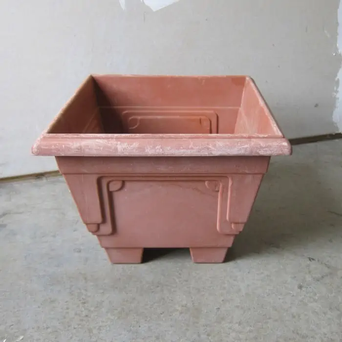 plastic flower pot or planter