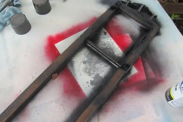 spray the back of a frame with paint first