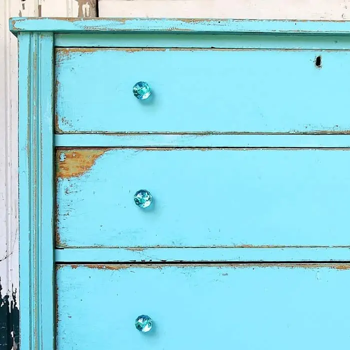 how to paint an antique dresser with latex paint and distress with a sander