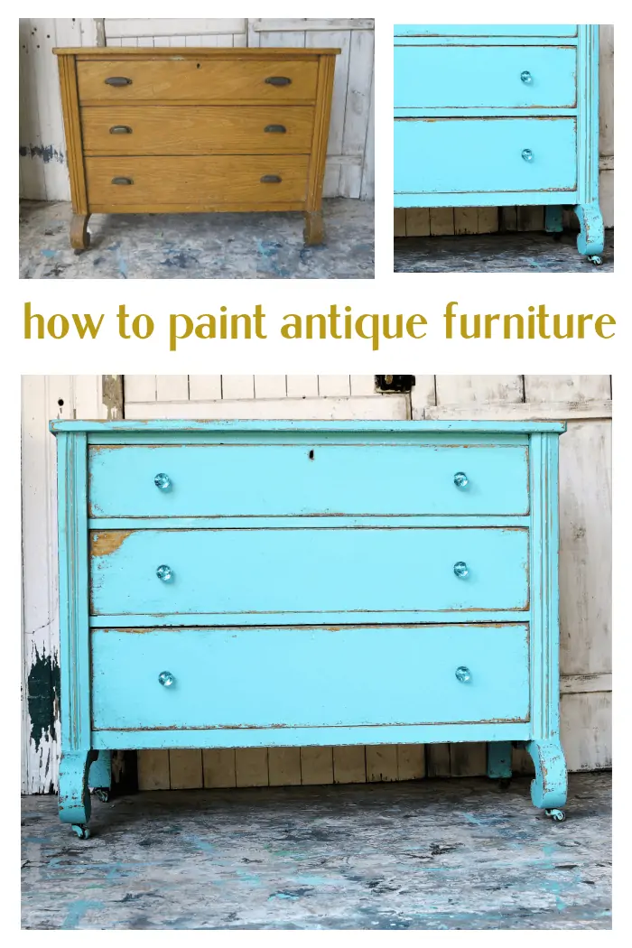 how to paint an antique dresser
