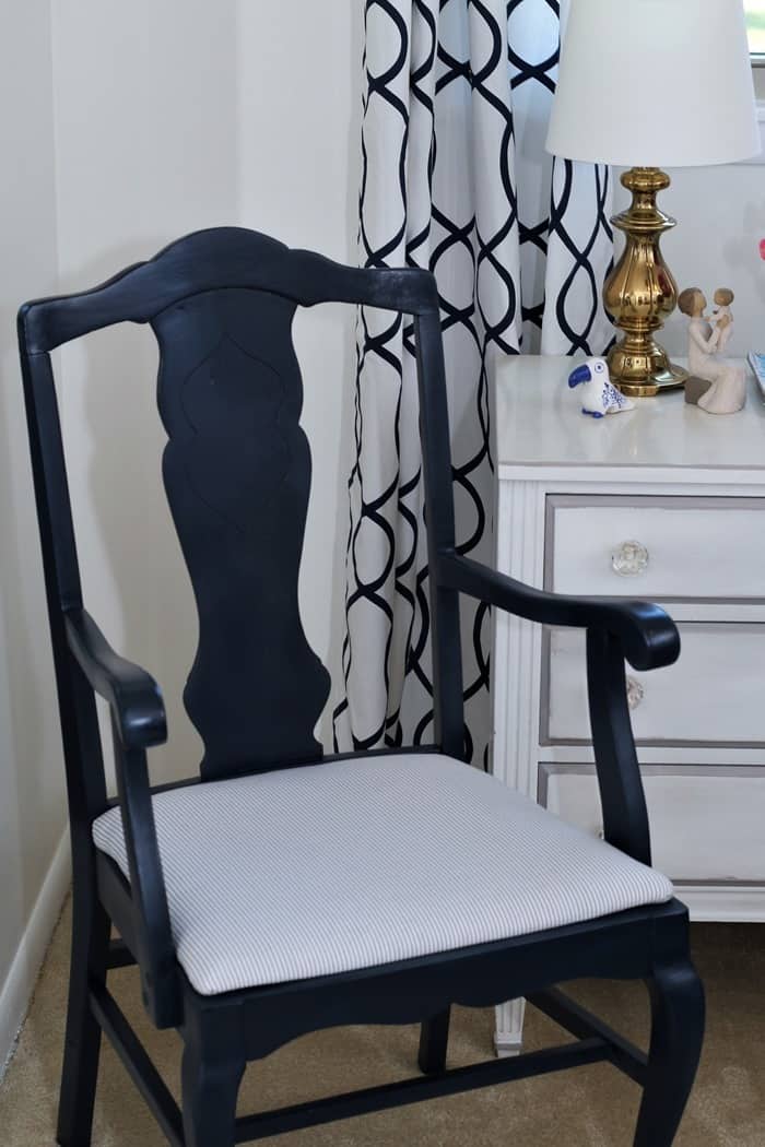 how to paint an old chair and cover the chair seat